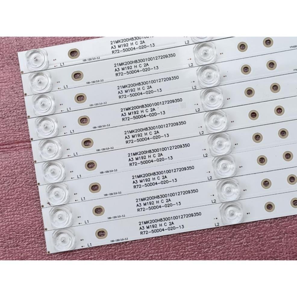 LED TIVI ASANZO 50ES980 HÀNG MỚI 100%, THANH 9 THANH MỖI THANH 4 BÓNG DÀI 44cm, MỖI BÓNG 3V JS-D-JP50EU-042EC