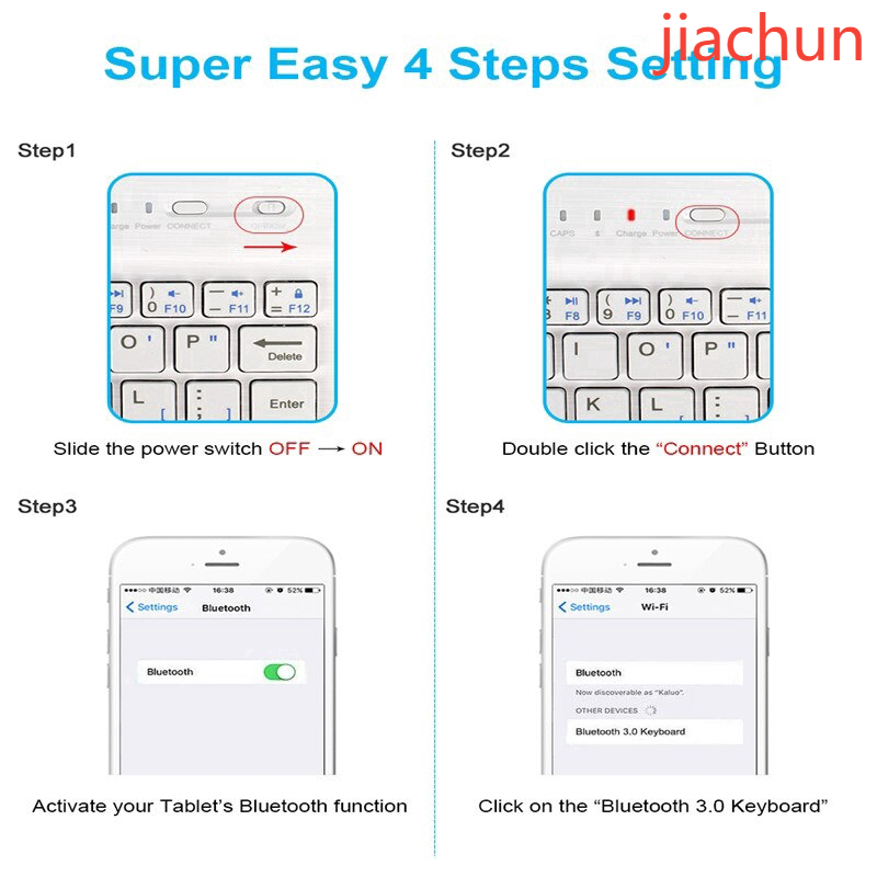 【Jiachun】 Bàn phím Bluetooth không dây 10 inch Bộ máy tính bảng Bàn phím iPad Mini Bàn phím Bluetooth Chuột Điện thoại Phổ biến