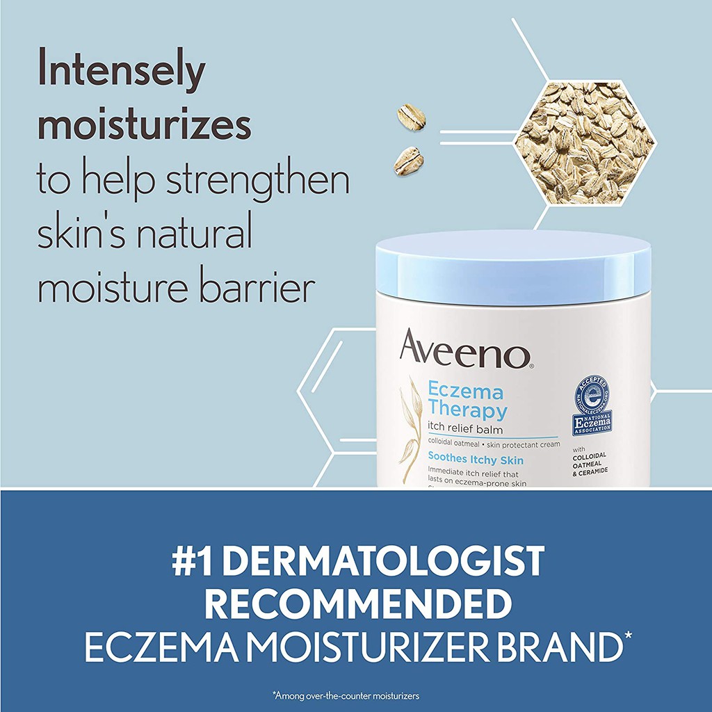 Kem Dưỡng Ẩm Cơ Thể dành cho da khô, viêm Aveeno Active Naturals Eczema Therapy Itch Relief Balm 312g