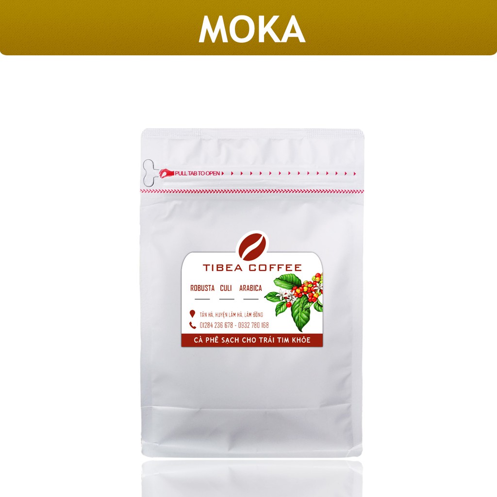 CÀ PHÊ MỘC RANG XAY - MOKA - 250G - TIBEA COFFEE