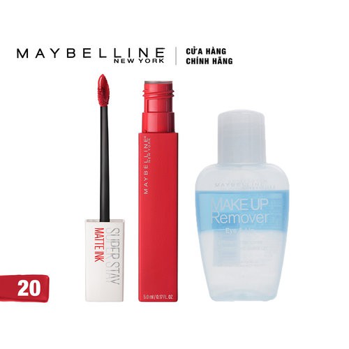 Combo Maybelline Son Kem Lì + Tẩy Trang Mắt Môi 40ml