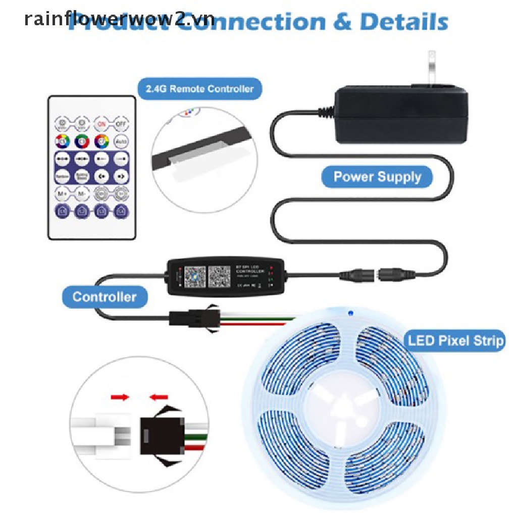 Bộ Điều Khiển Dây Đèn Led WS2812B Bluetooth USB