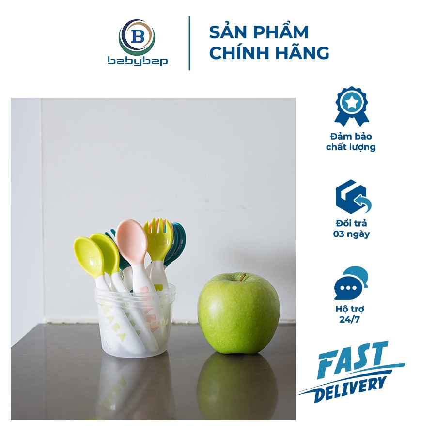 Bộ Thìa Dĩa Béaba Cao Cấp Cho Bé Tập Ăn Thiết Kế Thời Trang Từ Thương Hiệu Pháp