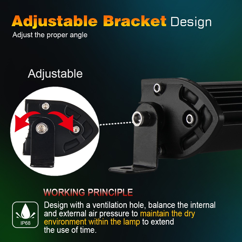 UNI-SHINE Thanh đèn LED 60W /120W/180W 7inch 14inch 20inch cho tàu thuyền xe hơi chất lượng cao