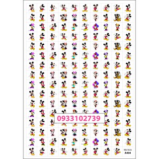 Sticker khen thưởng CHUỘT MICKEY 7k/ tờ A4 - 159 Stick - SP4