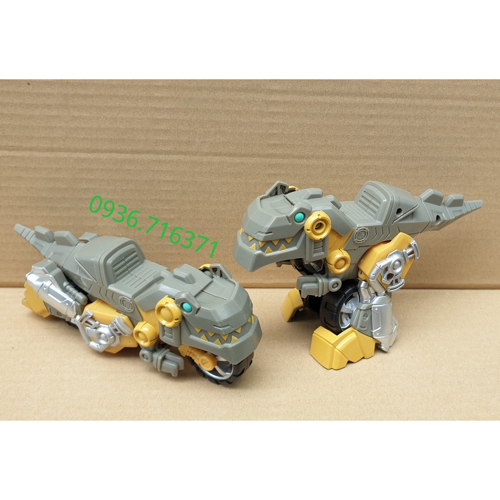 Robot Biến Hình Siêu Tốc từ Khủng Long T-rex --> Xe Mô Tô 1 Bước Cho Bé (Hasbro - Mỹ)