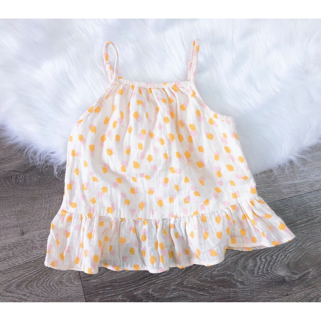 [CHAT CHỌN MẪU] Áo hai dây vạt bèo Peplum vải kate thô * Size 1-5T