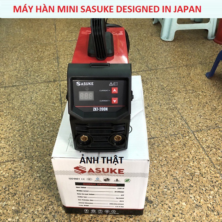 Máy Hàn Điện Tử Mini inverter Sasuke ZX7-200F Và ZX7-200N Chính Hãng Đầy Đủ Phụ Kiện Tặng 5 Que Hàn