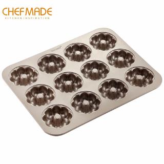 CHEFMADE Khuôn Làm Bánh Donut 12 Cốc Chống Dính WK9224