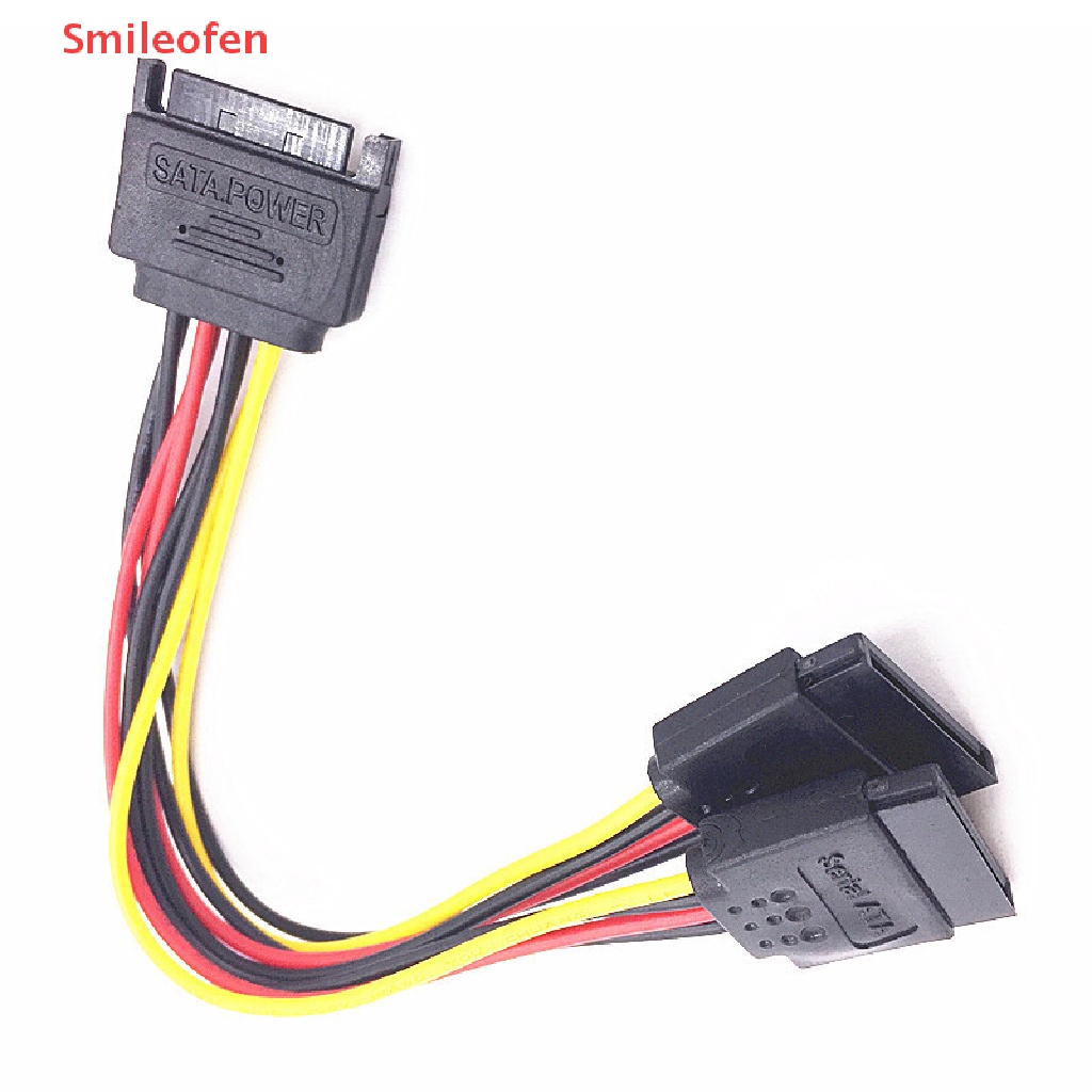 Dây Cáp Mở Rộng Nguồn Ổ Cứng SATA II 15Pin SATA Male Sang 2 Female 15Pin Mới