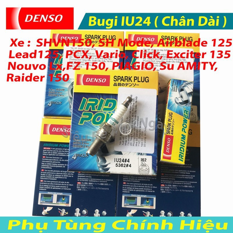 Bugi Denso IRIDIUM POWER IU27, IU24, IU22, IUF22 Chân Ngắn - DENSO_Japan