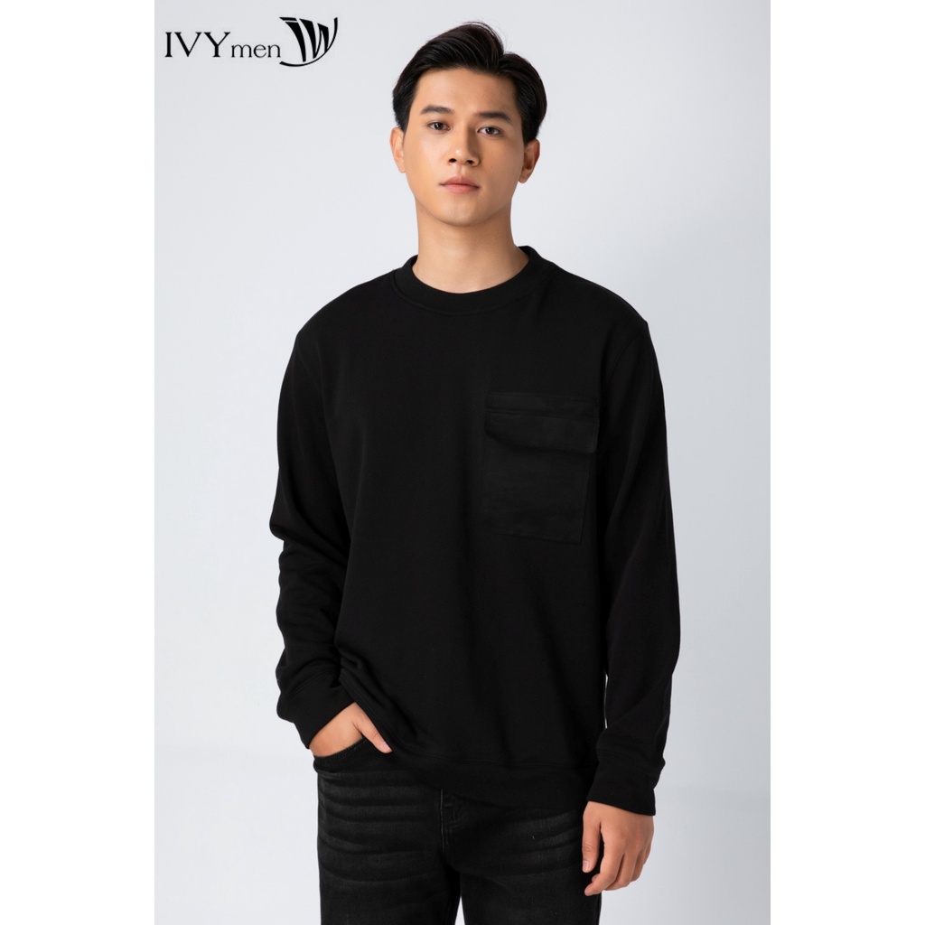 Áo thun nỉ nam tay dài IVY moda MS 58E3054