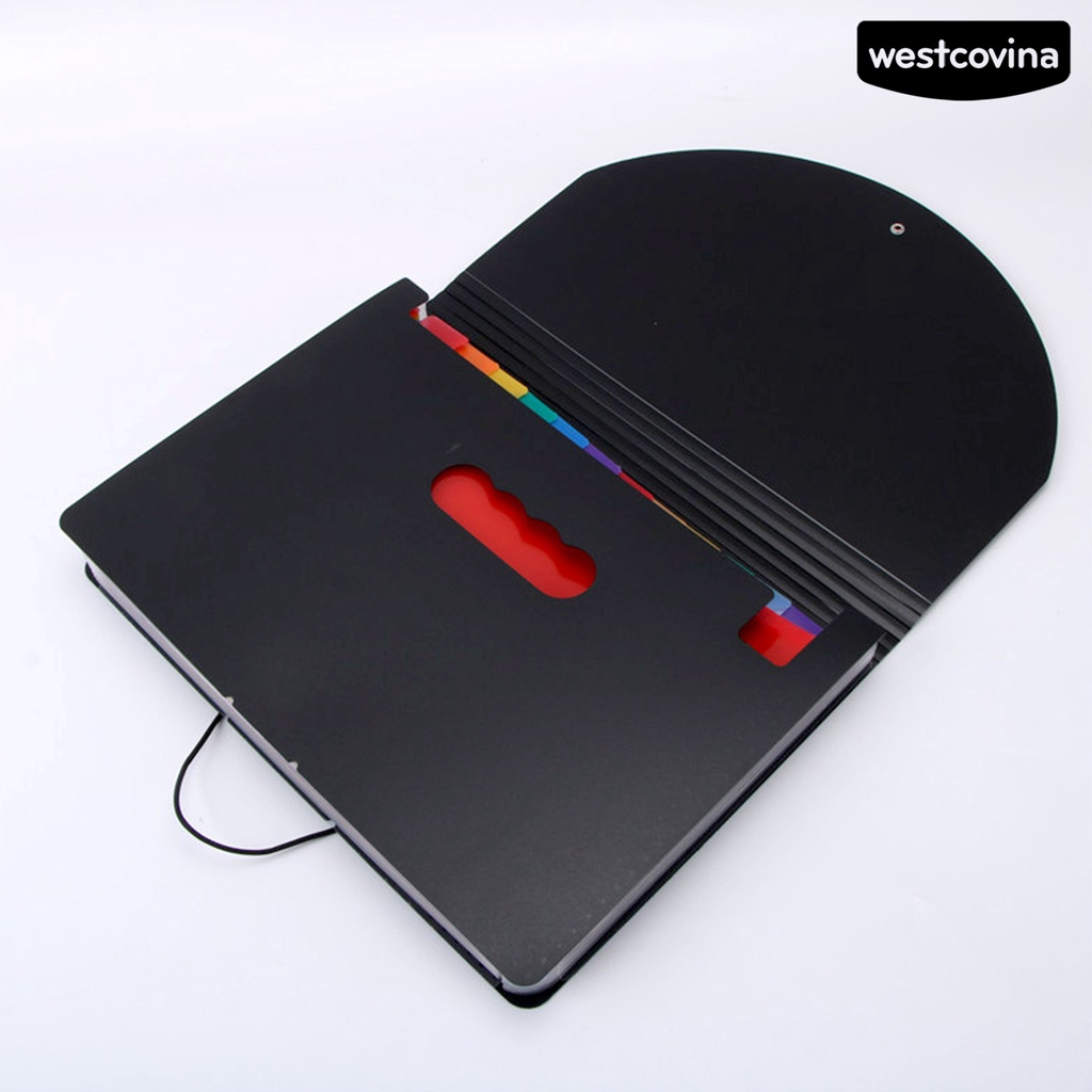 [Hot]✍Bìa Đựng Hồ Sơ Cỡ A4 12/24 Ngăn Màu Cầu Vồng Cầm Tay Tiện Dụng