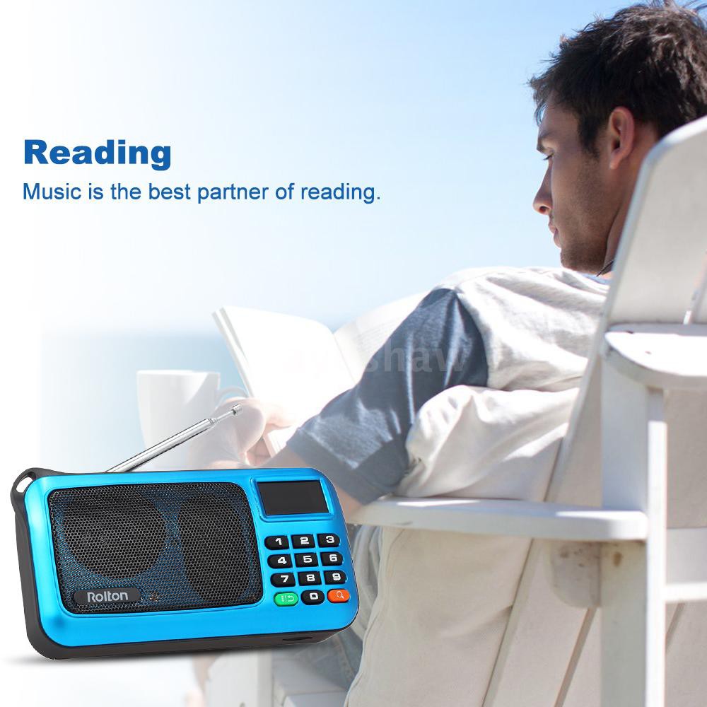 Loa máy tính USB stereo hifi có dây có radio kèm đài FM kỹ thuật số nhỏ gọn Rolton W405