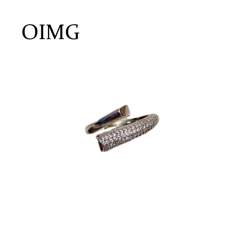 OIMG  Nhẫn Đính Đá Zircon Phong Cách Hàn Quốc Xinh Xắn Cho Nữ