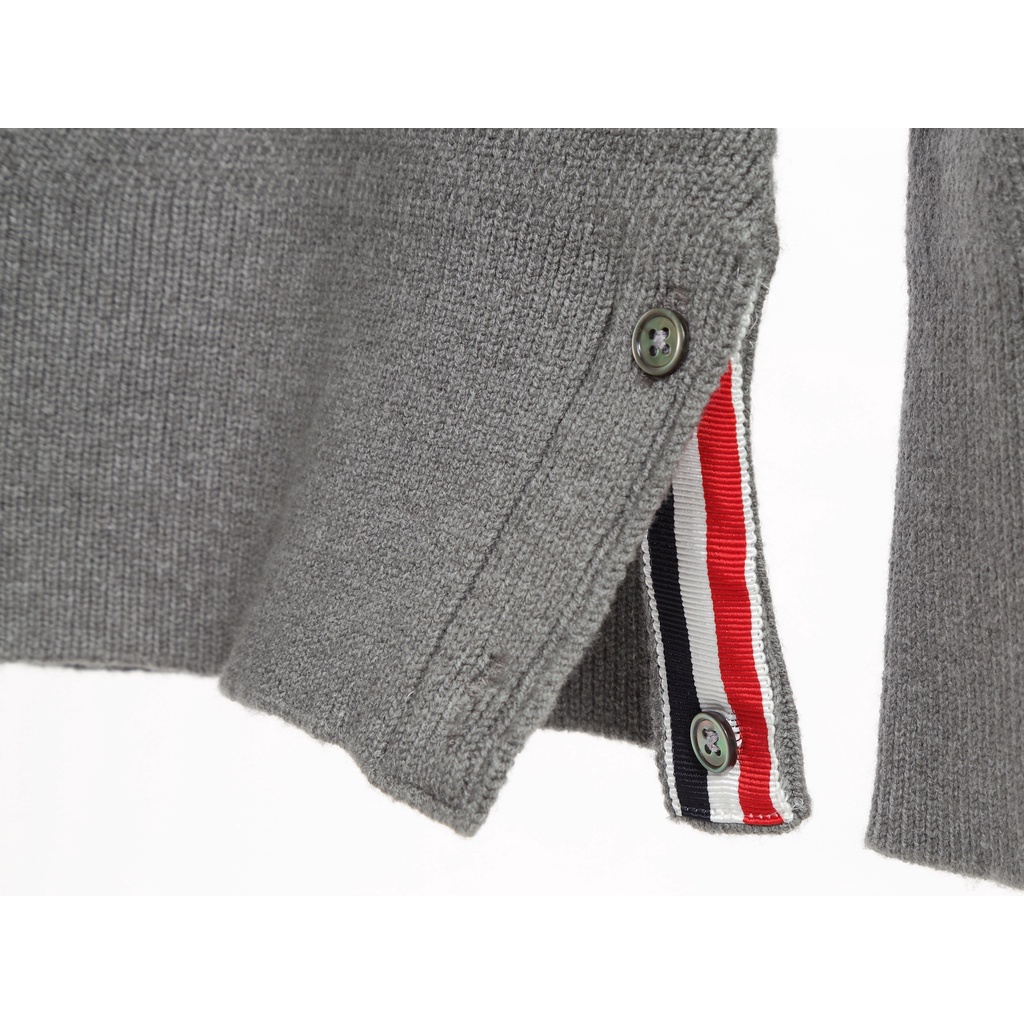 Áo thun tay dài nam nữ form slim fit Thom Brow.ne 4-Bar 20216 Sweater chất vải len bông thiết kế tay áo kẻ sọc cao cấp