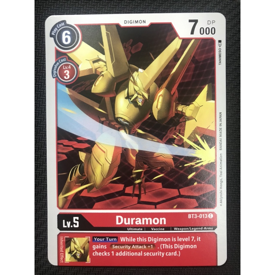 Thẻ bài Digimon BT3-013 - Duramon - Common
