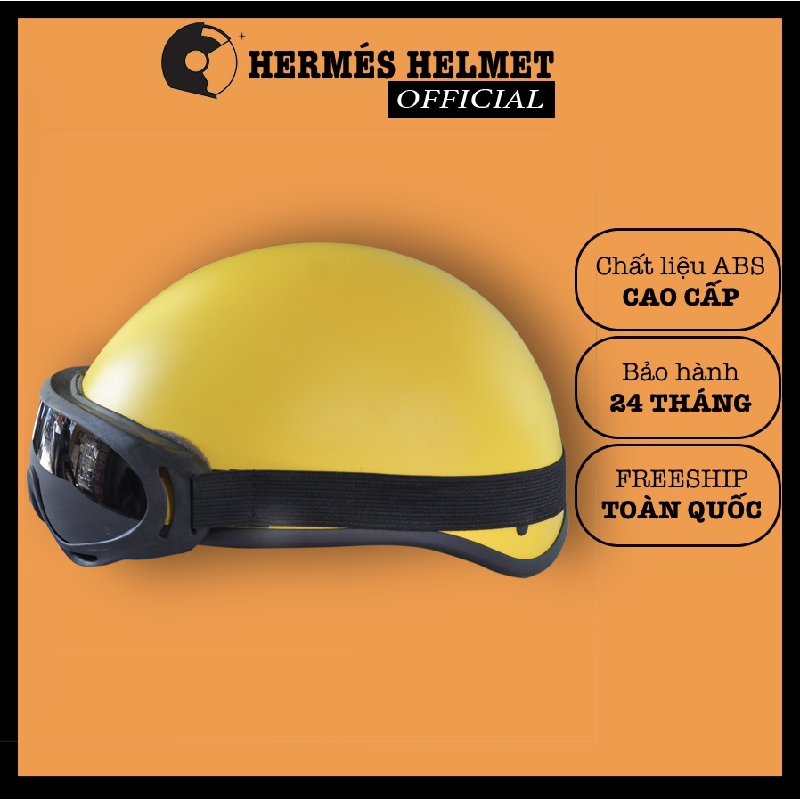 Nón mũ bảo hiểm xe máy nam nữ nửa đầu CHÍNH HÃNG CAO CẤP BAO ĐẬP Hali có kính UV | MÀU SƠN NHÁM By nonbaohiem_chinhhang