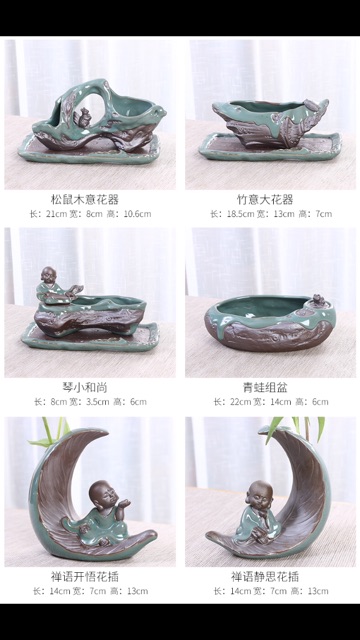 Chậu gốm bon sai mi ni