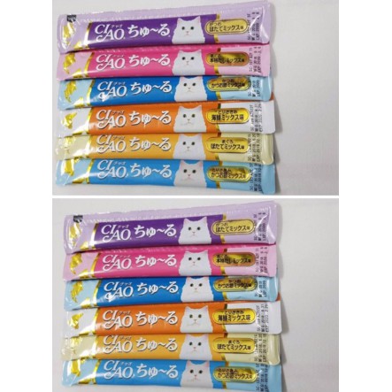 Súp dinh dưỡng, bánh thưởng cho mèo Inaba Ciao Churu gói 4 thanh 14g giảm búi lông