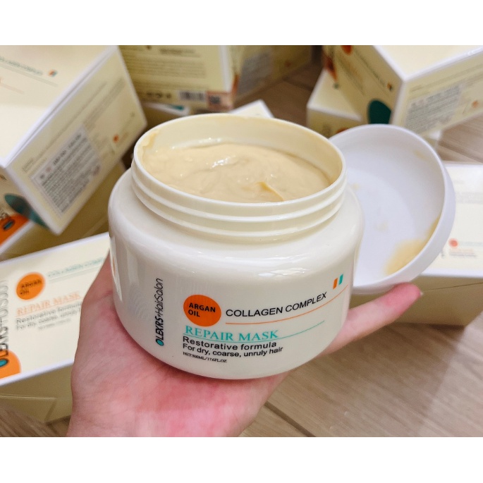 Kem Hấp Ủ Tóc Olexrs Collagen Anh 500ml - Phục Hồi Tóc, Chống Gãy Rụng, Tóc Nhuộm LU.Y Sotre
