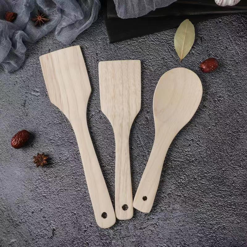 Bộ Dụng Cụ Nấu Ăn Bằng Gỗ Chống Dính Tiện Dụng Cho Nhà Bếp