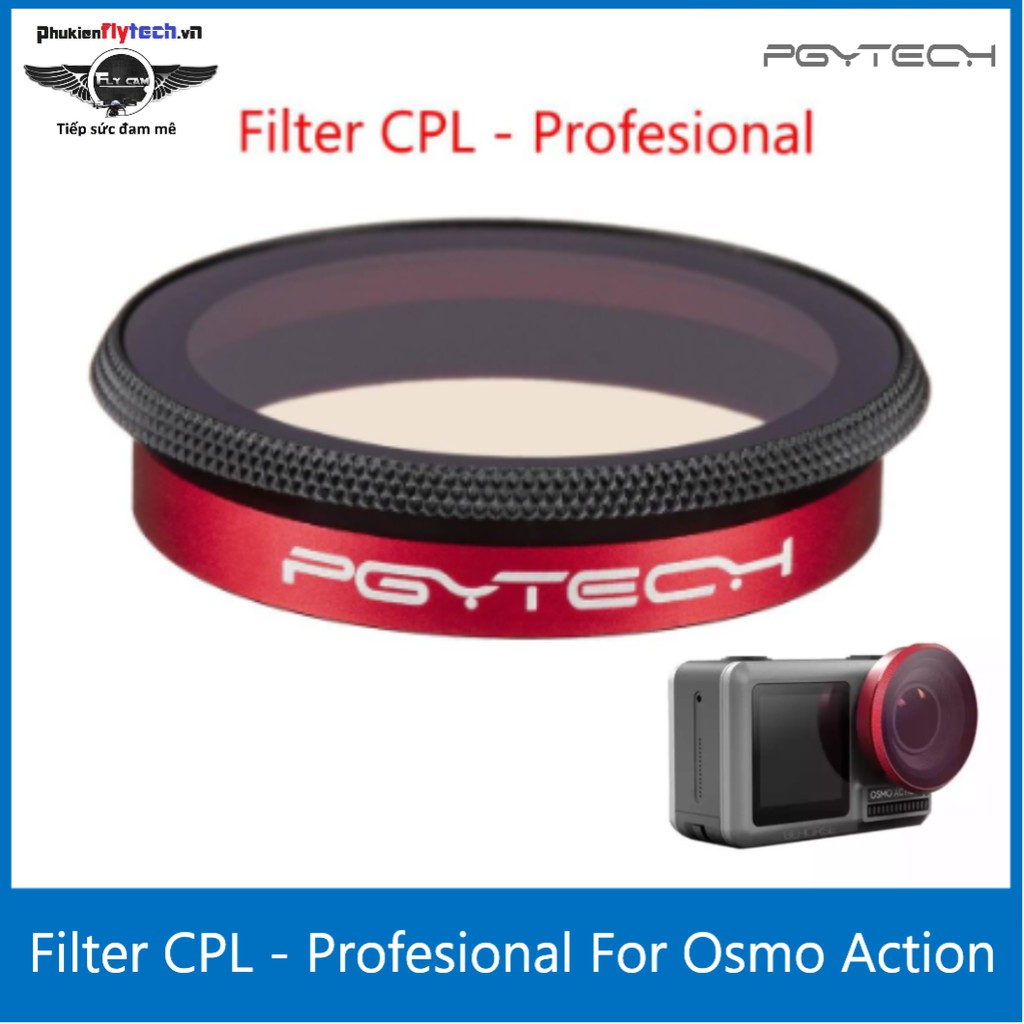 Kính lọc filter MRC-CPL Osmo Action - Professional - PGYtech - Chính hãng - Sản phẩm cao cấp - Mặt kính chống nước