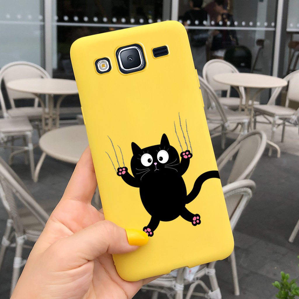 Samsung J7 Core Nxt Neo J7 J5 2015 J5 2017 Casing Soft TPU Cover For J701F J701M J500F J530F Cute Cat Candy Printed Phone case