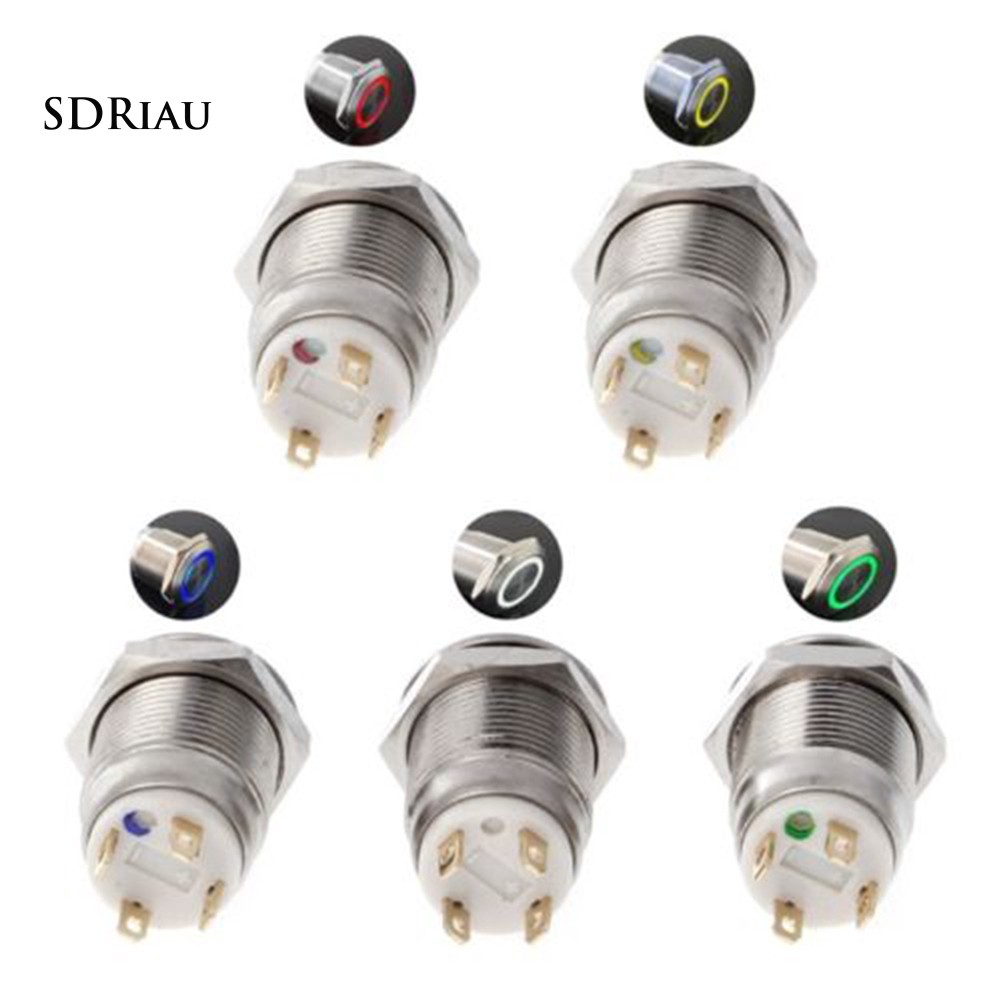 ✔Nút Nhấn Bật Tắt Đèn LED 12mm 3A / 220V DC
