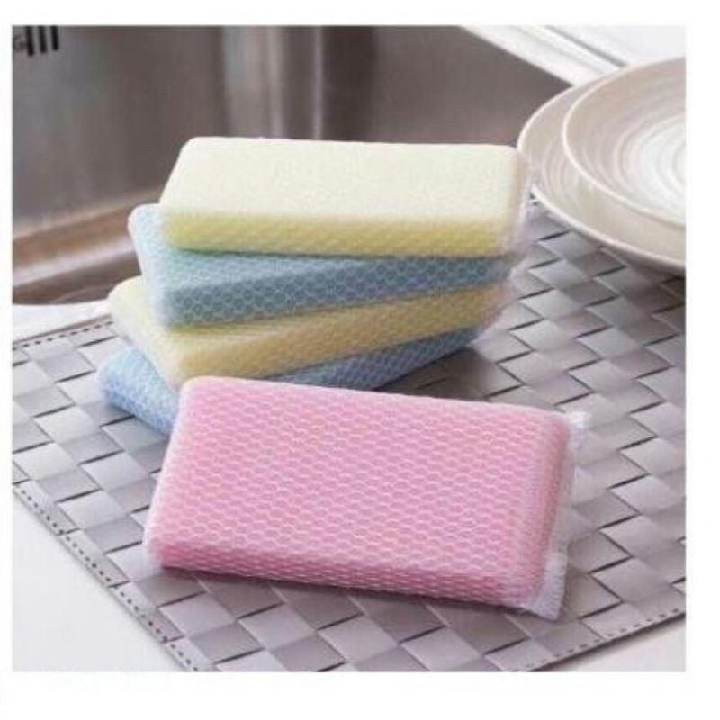 Miếng Cọ Rửa Chén Bát Bằng Mút Xốp Nhiều Màu Sắc Tiện Dụng