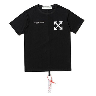 Áo Thun Off-White Tay Ngắn Chất Cotton In Chữ Thời Trang