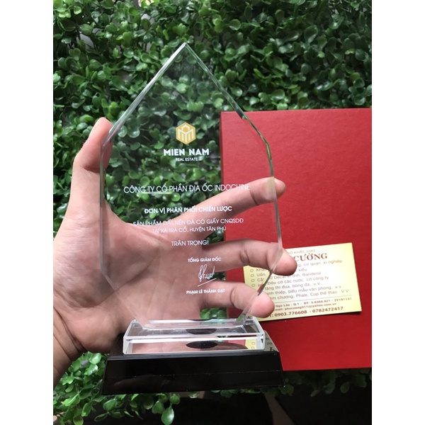 Kỷ niệm chương - Pha lê - Mẫu ngòi bút