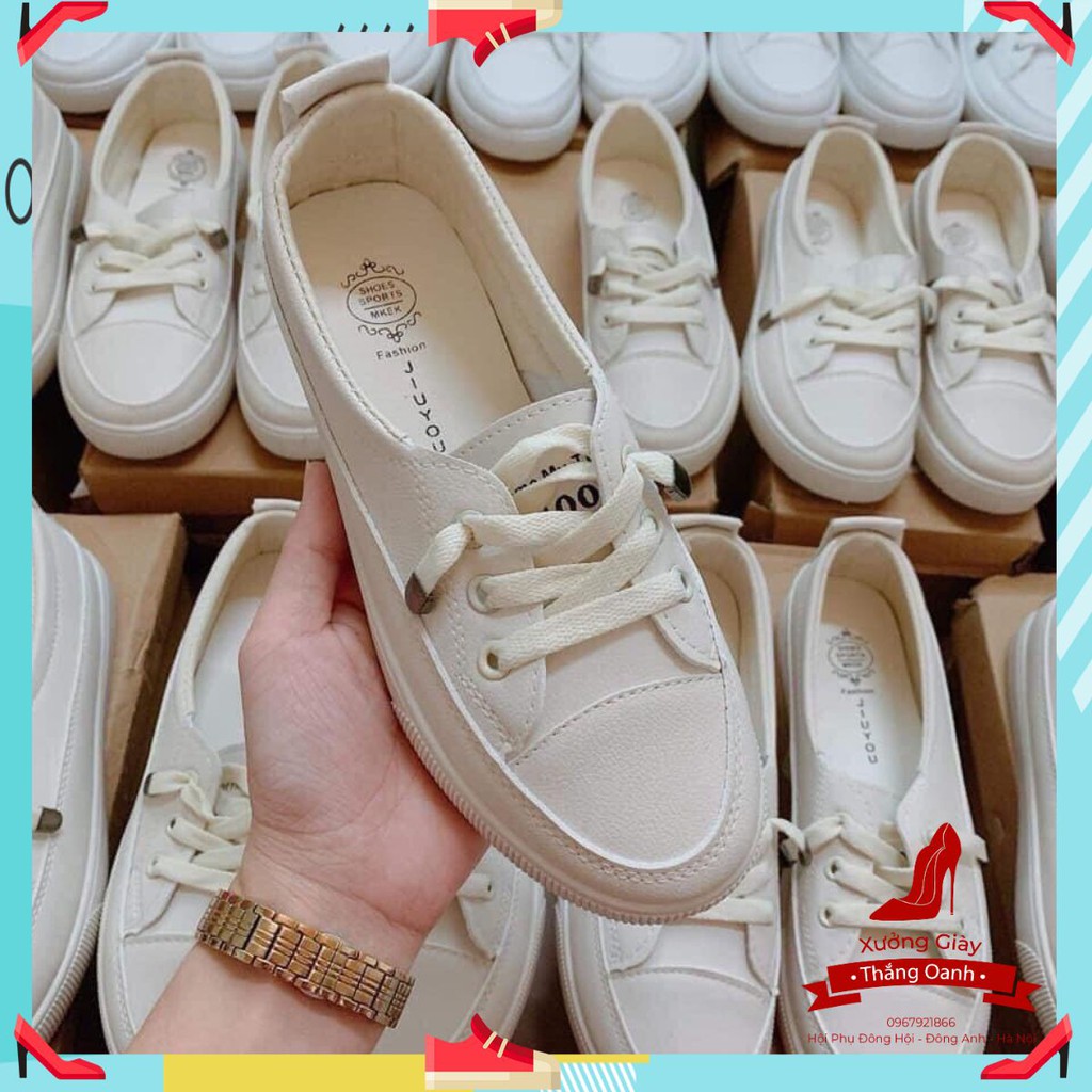 🥾👟 [ ẢNH THẬT ] Giày lười slipon màu kem Siêu xinh 🌸🌸🌸 | BigBuy360 - bigbuy360.vn