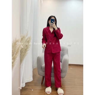 Bộ ngủ nhung tăm LV [G]