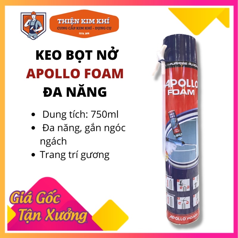 Keo bọt nở APOLLO FOAM Đa năng