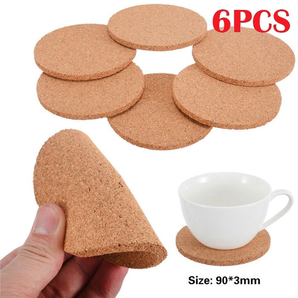 Set 6 Đế Lót Ly Bằng Gỗ Cách Nhiệt Siêu Bền Tiện Dụng Cho Nhà Bếp