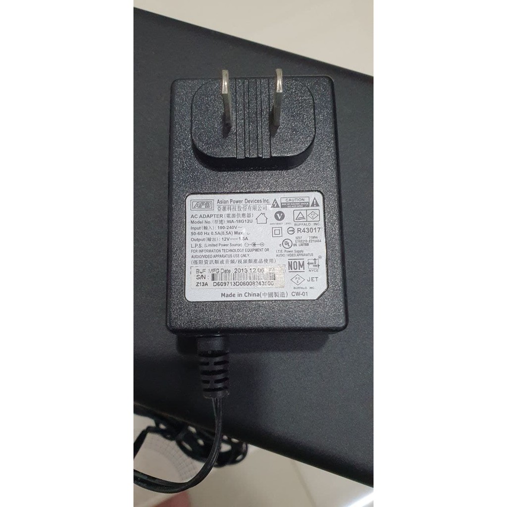 Nguồn Adapter Toshiba 12V 1.5A Đầu Jack DC 5.5x2.1mm