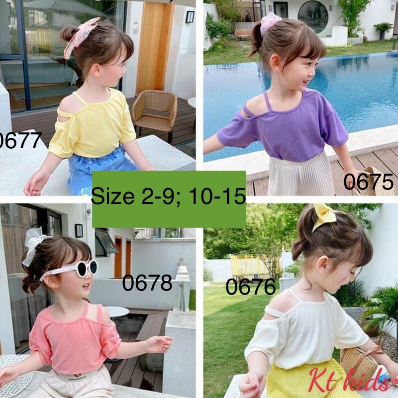 ÁO HỞ VAI BÉ GÁI SIZE 12-35KG