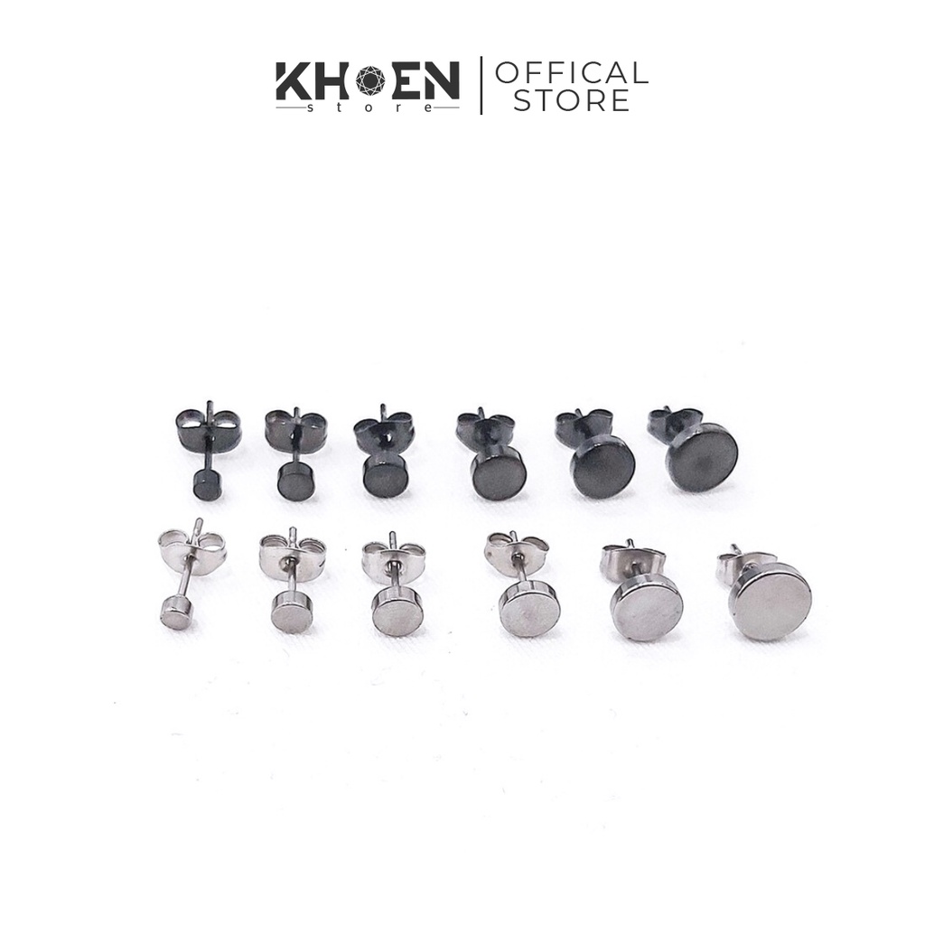 (1 Chiếc) Khuyên tai Nút tròn trơn 1 đầu size 3mm đến 8mm - Khoen Store