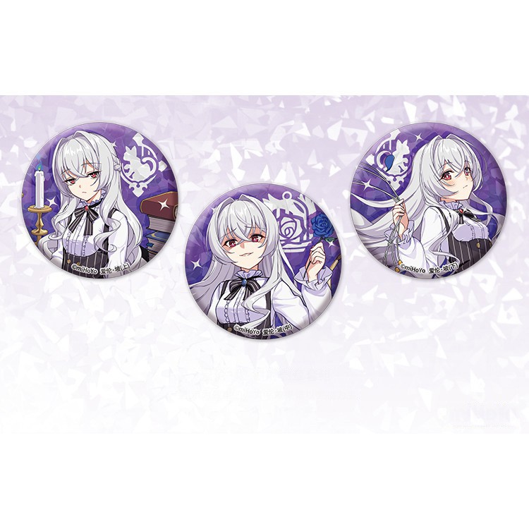 Huy hiệu cài áo IN HÌNH Honkai Impact chibi dễ thương xinh xắn mẫu 4