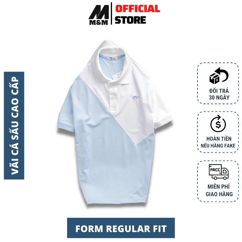 Áo Thun Nam Polo M&amp;M MamModel áo nam form rộng Cổ Bẻ, Tay Ngắn, Vải Cá Sấu Xuất Xịn, Chuẩn form, Dày Dặn ANN04