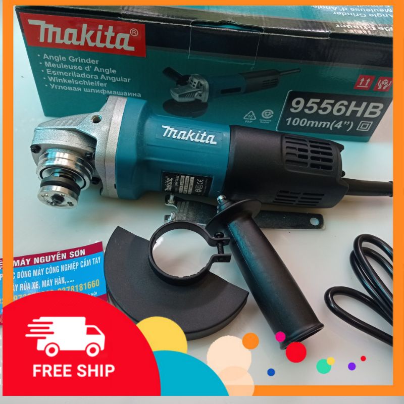 Máy mài góc Makita 9556HB - Dụng cụ điện cầm tay đa năng, công suất 840W, đường kính đĩa mài 100mm