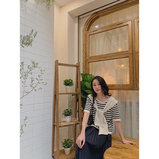Áo Len vạt vai kẻ ngang