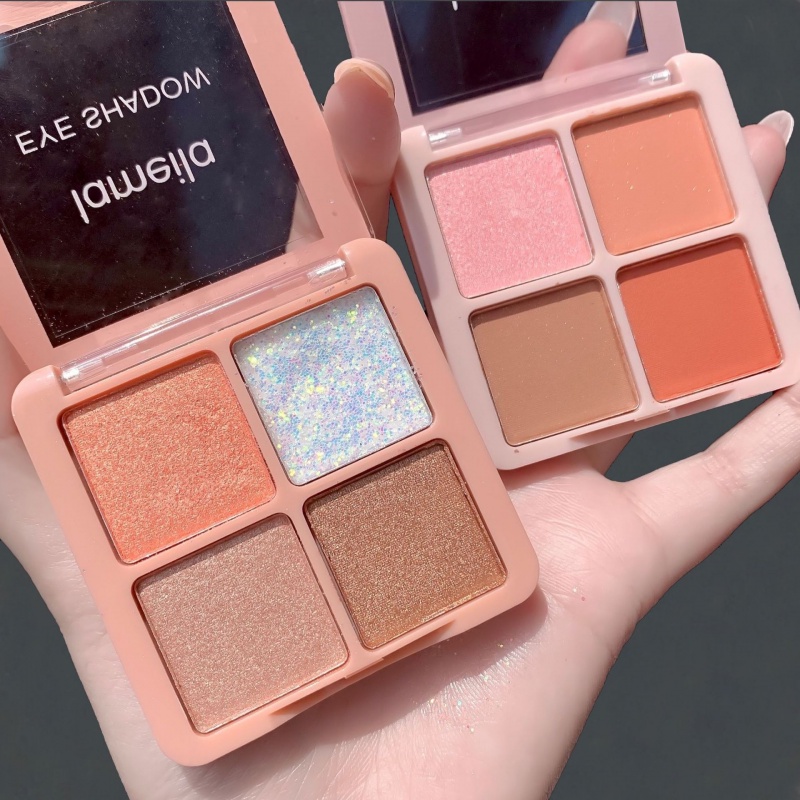 Set 3 món phấn mắt + bút kẻ mắt + cọ trang điểm mắt chống thấm nước