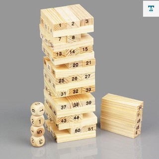 Tmark – Bộ đồ chơi rút gỗ Wiss Toy lớn có 4 con xúc sắc