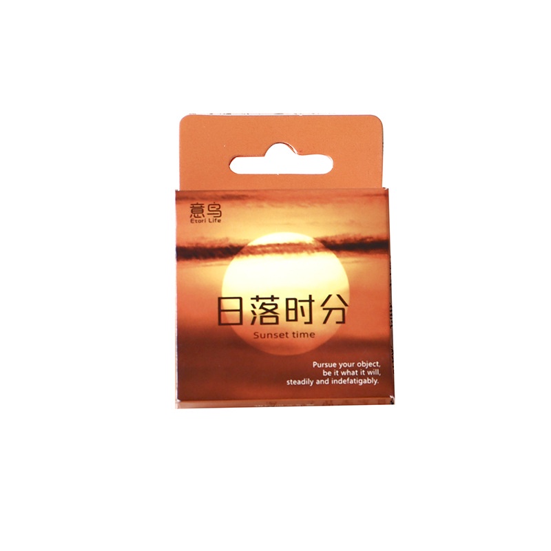 Bộ 46 miếng dán trang trí sổ tay phong cách hoàng hôn