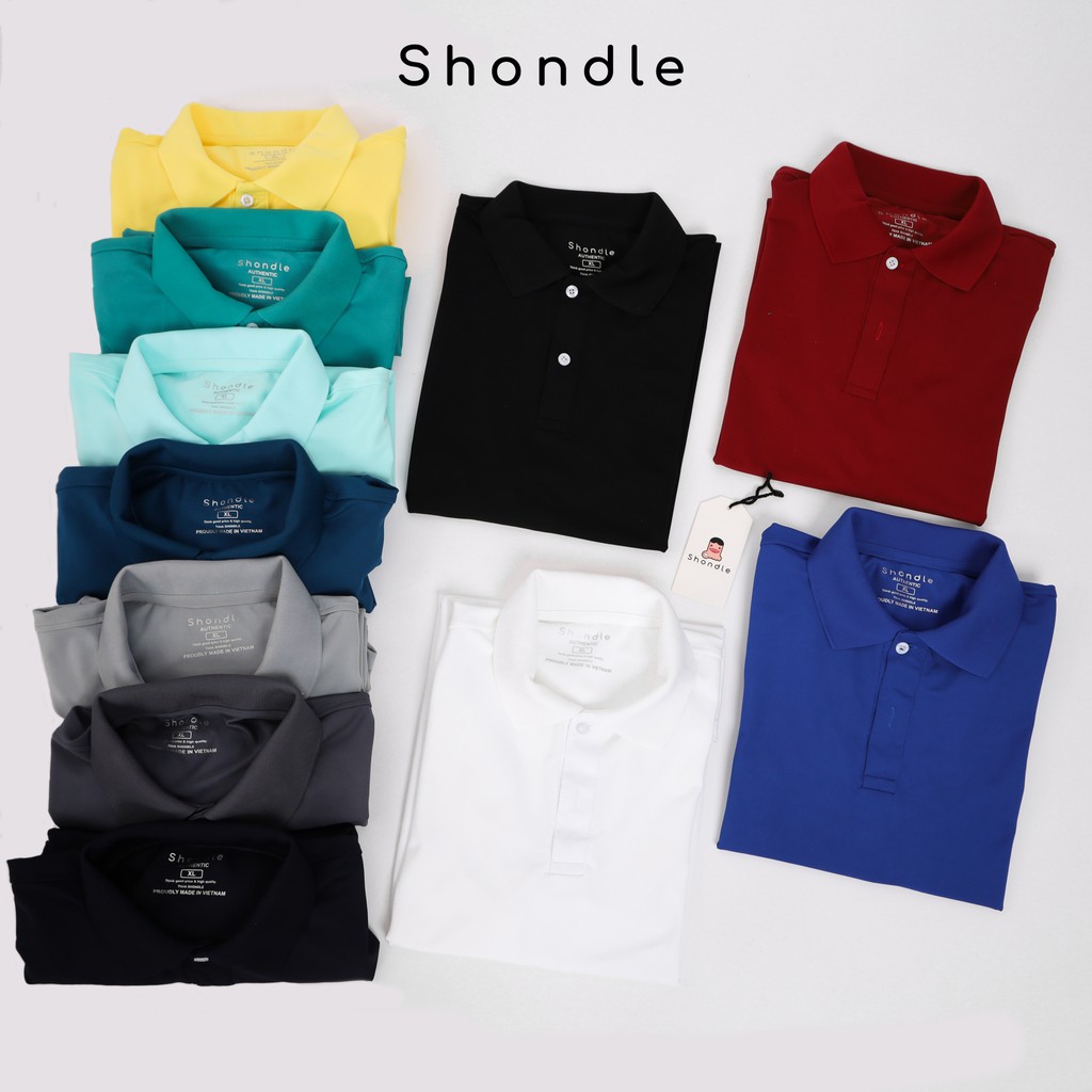 Áo thun Polo Shondle Nam Cổ Bẻ BASIC vải cá sấu Cotton cao cấp ngắn tay cực sang trọng trẻ trung 11 màu Trend 2021