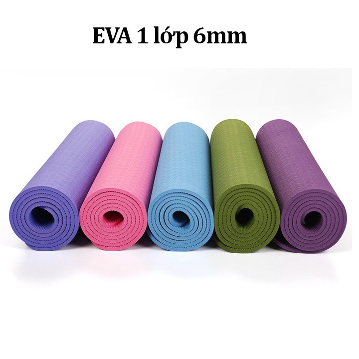 Thảm tập yoga TPE 6mm 1 lớp cao cấp, cực bền,đàn hồi Siêu tốt135000