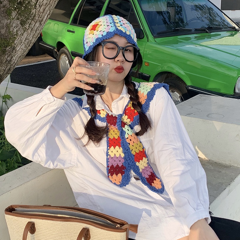 Mũ dệt kim Mg STUDIO thủ công nhiều màu sắc