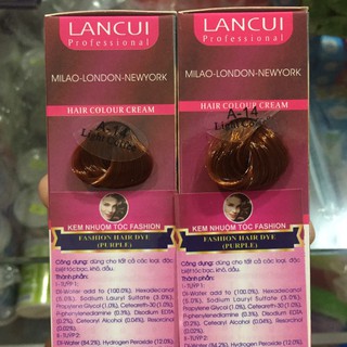 nhuộm tóc màu Cà Phê sáng light coffee A14 lancui